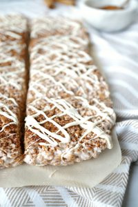 cinnamon roll rice krispie treats | The Baking Fairy