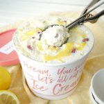 lemon curd raspberry homemade ice cream | The Baking Fairy