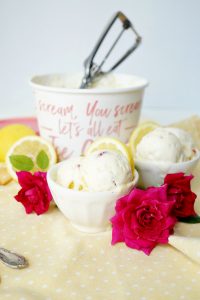 lemon curd raspberry homemade ice cream | The Baking Fairy