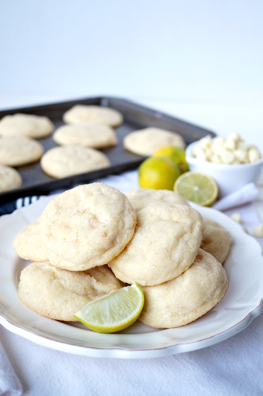 white chocolate lime sugar cookies | The Baking Fairy