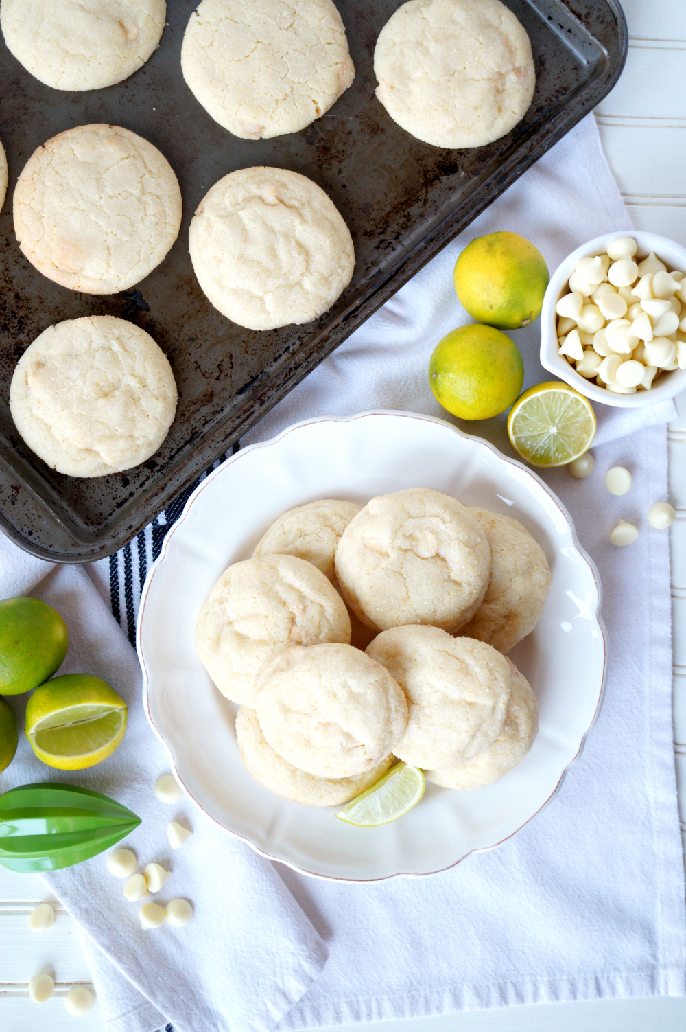 white chocolate lime sugar cookies | The Baking Fairy