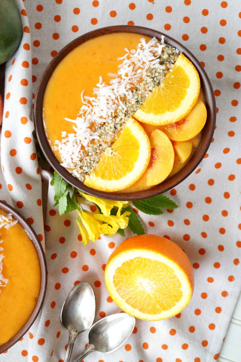 orange sunrise smoothie bowls The Baking Fairy The Baking Fairy
