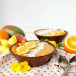 orange sunrise smoothie bowls | The Baking Fairy