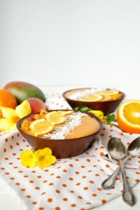 orange sunrise smoothie bowls | The Baking Fairy