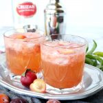 ginger rum plum smash cocktail | The Baking Fairy