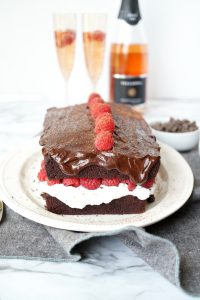 vegan dark chocolate raspberry shortcake loaf | The Baking Fairy