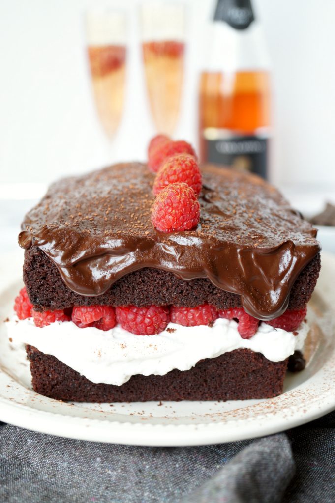 vegan dark chocolate raspberry shortcake loaf | The Baking Fairy