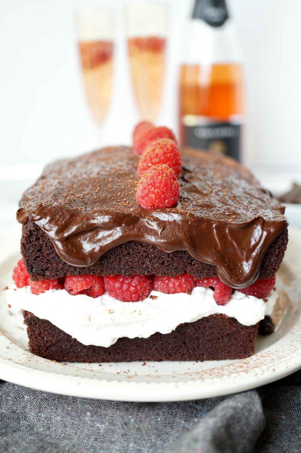 vegan dark chocolate raspberry shortcake loaf | The Baking Fairy