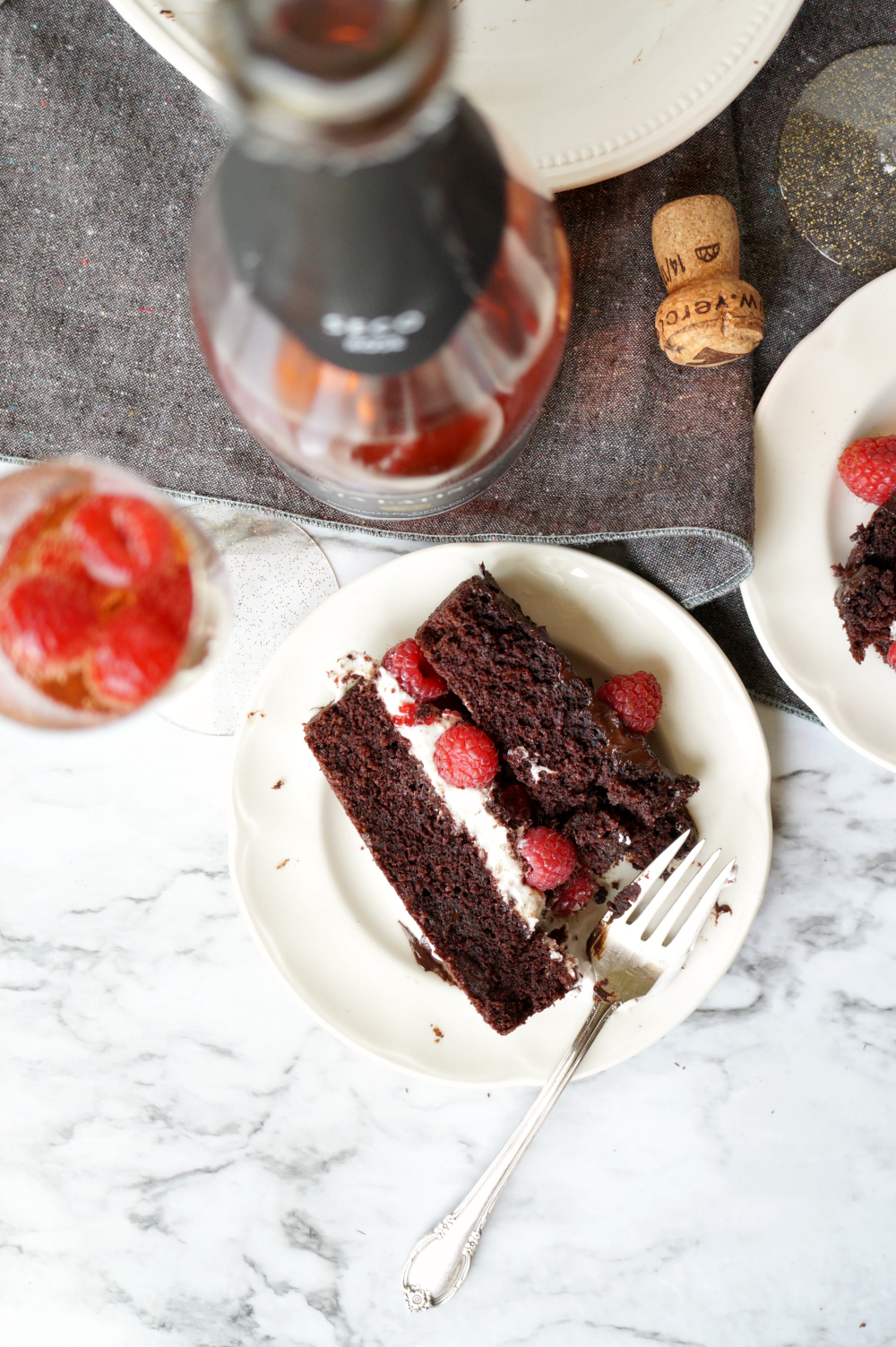 vegan dark chocolate raspberry shortcake loaf | The Baking Fairy