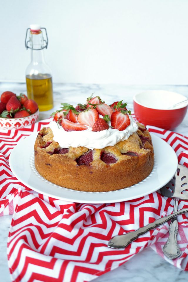 strawberry olive oil cake The Baking Fairy
