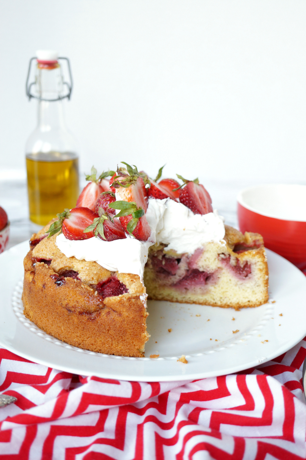 strawberry olive oil cake | The Baking Fairy #FarmersMarketWeek