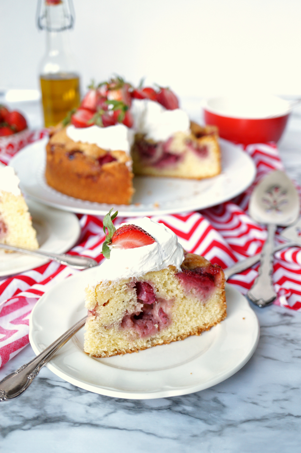 strawberry olive oil cake | The Baking Fairy #FarmersMarketWeek