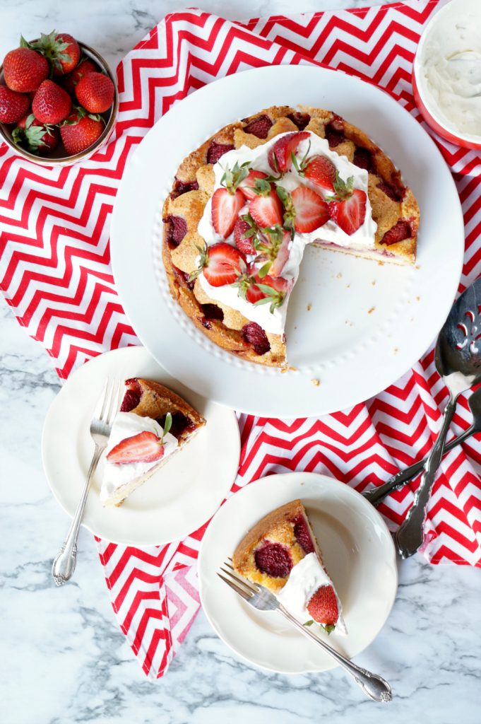 strawberry olive oil cake | The Baking Fairy #FarmersMarketWeek