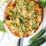 charred corn, zucchini, and arugula pizza | The Baking Fairy #FarmersMarketWeek