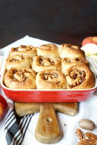 vegan apple pie cinnamon rolls #AppleWeek | The Baking Fairy