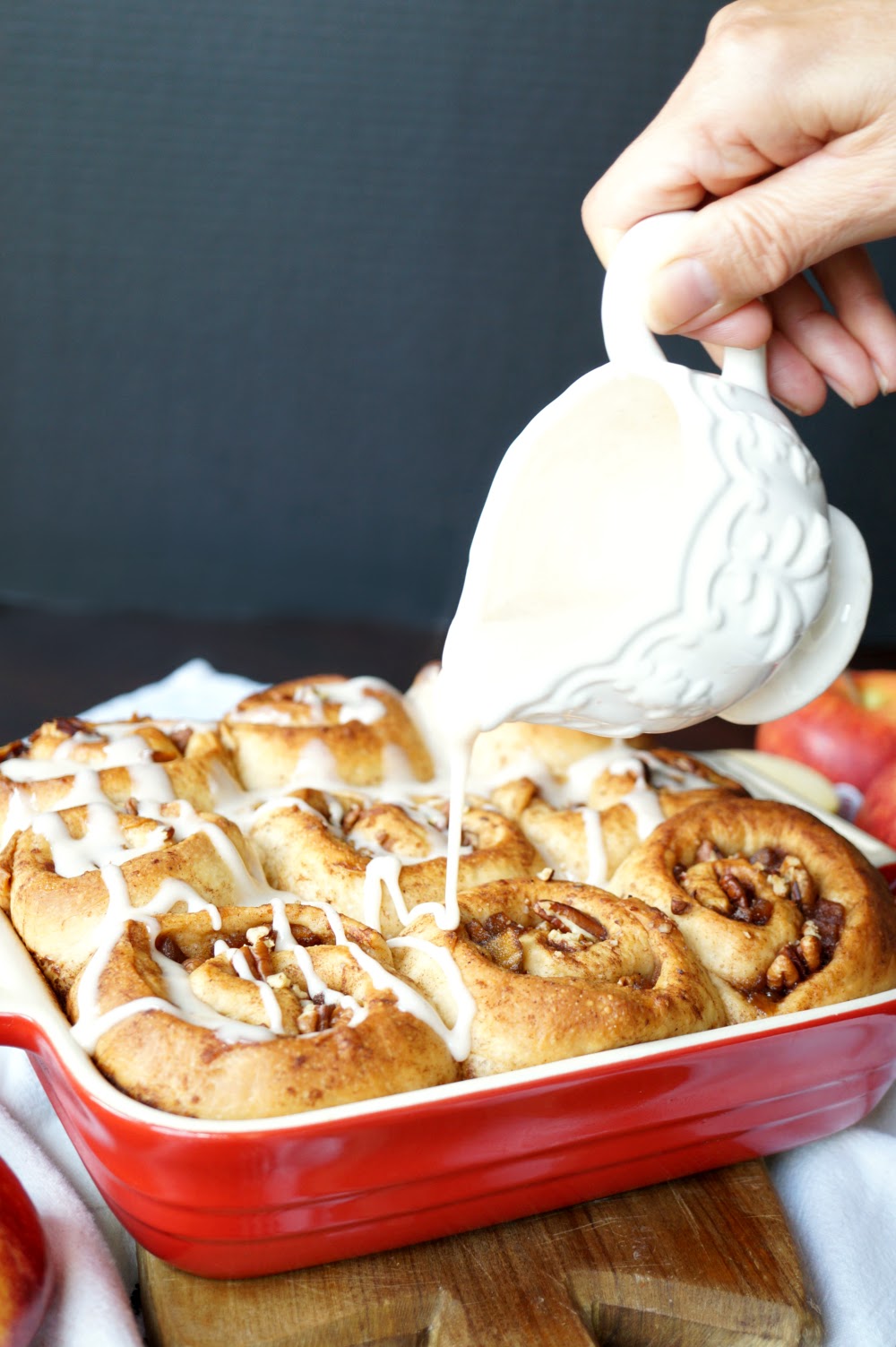 vegan apple pie cinnamon rolls #AppleWeek | The Baking Fairy
