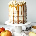 apple cinnamon layer cake with brown butter streusel #AppleWeek | The Baking Fairy