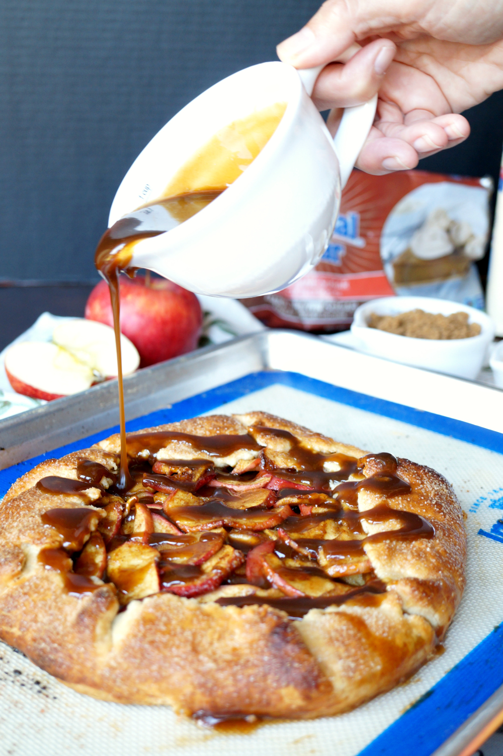 vegan caramel apple galette #AppleWeek | The Baking Fairy