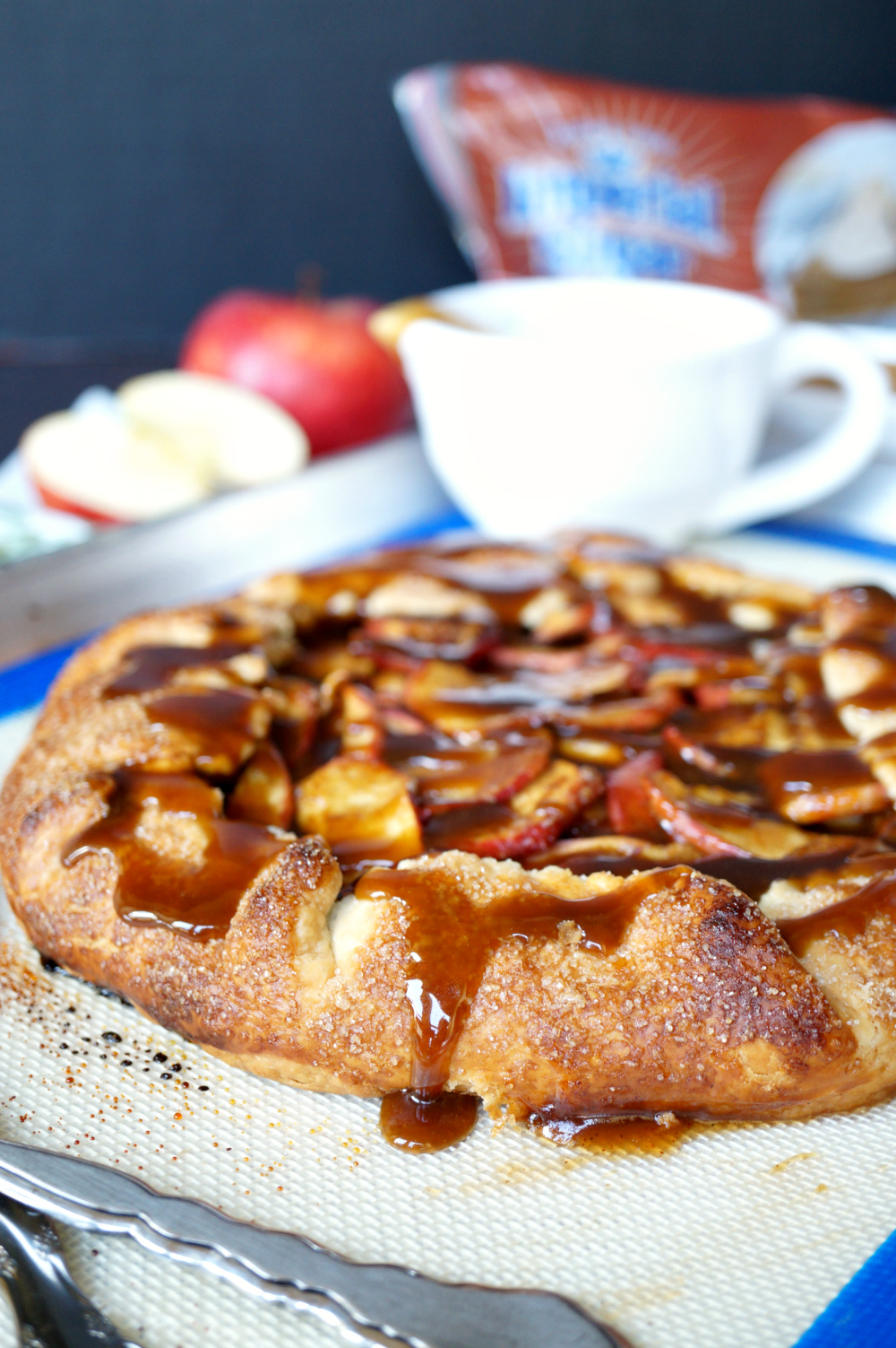 vegan caramel apple galette #AppleWeek | The Baking Fairy