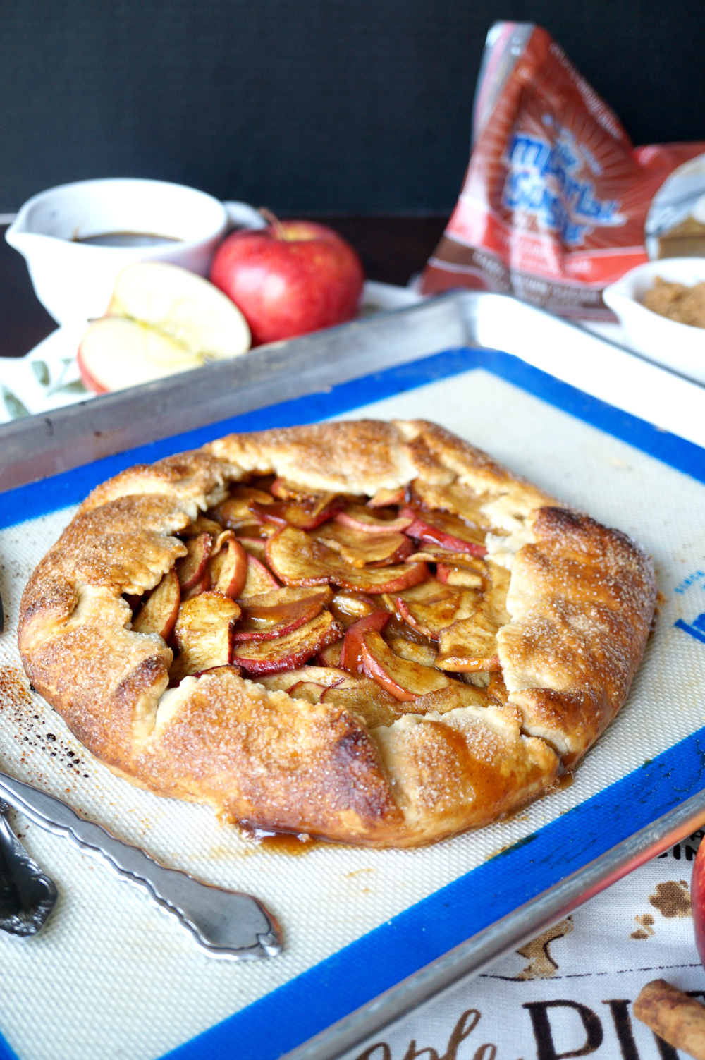 vegan caramel apple galette #AppleWeek | The Baking Fairy