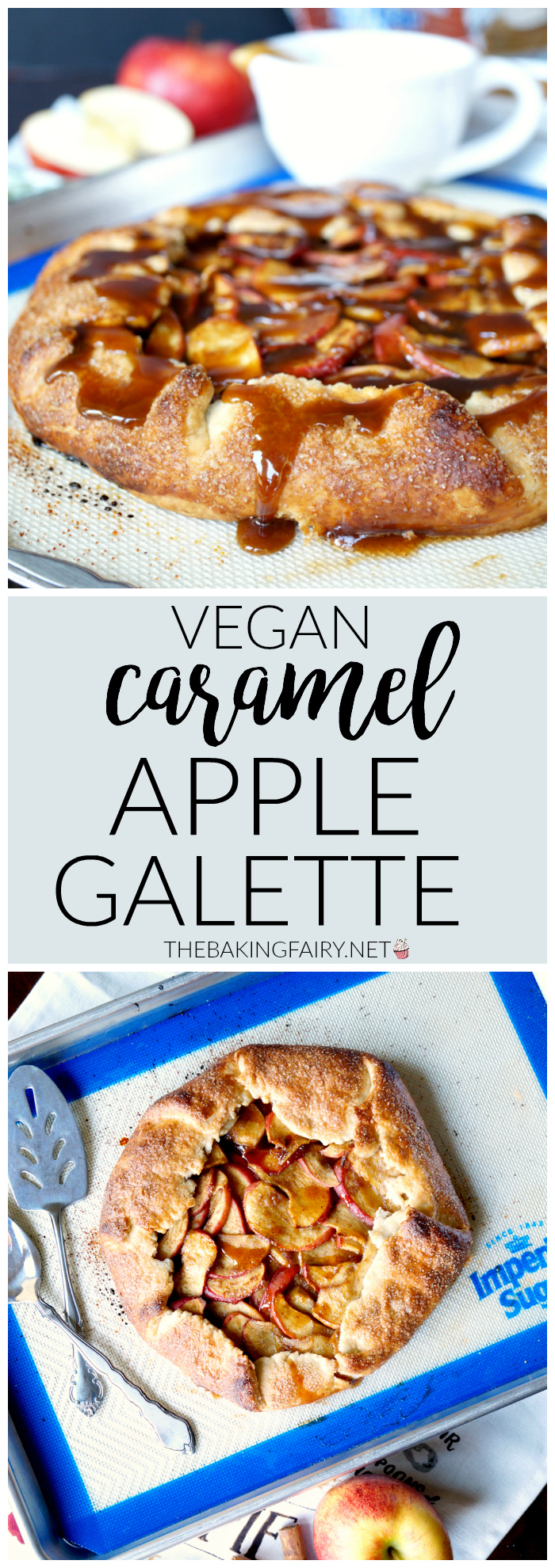 vegan caramel apple galette #AppleWeek | The Baking Fairy
