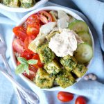 vegan pesto tofu buddha bowls | The Baking Fairy