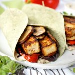 vegan grilled veggie & tofu wraps with hummus | The Baking Fairy