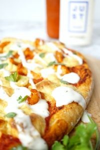 vegan buffalo cauliflower pizza | The Baking Fairy