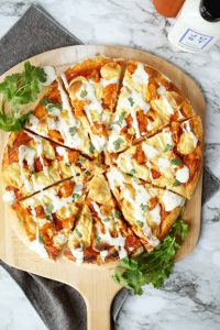 vegan buffalo cauliflower pizza | The Baking Fairy