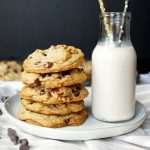 vegan Levain chocolate chip walnut cookies | The Baking Fairy #Choctoberfest