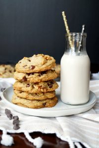 vegan Levain chocolate chip walnut cookies | The Baking Fairy #Choctoberfest