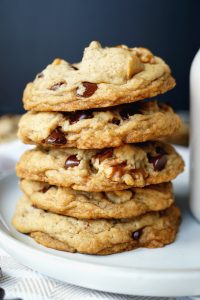 vegan Levain chocolate chip walnut cookies | The Baking Fairy #Choctoberfest