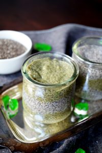 frog eggs matcha chia pudding | The Baking Fairy #HalloweenBreakfast