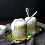 frog eggs matcha chia pudding | The Baking Fairy #HalloweenBreakfast