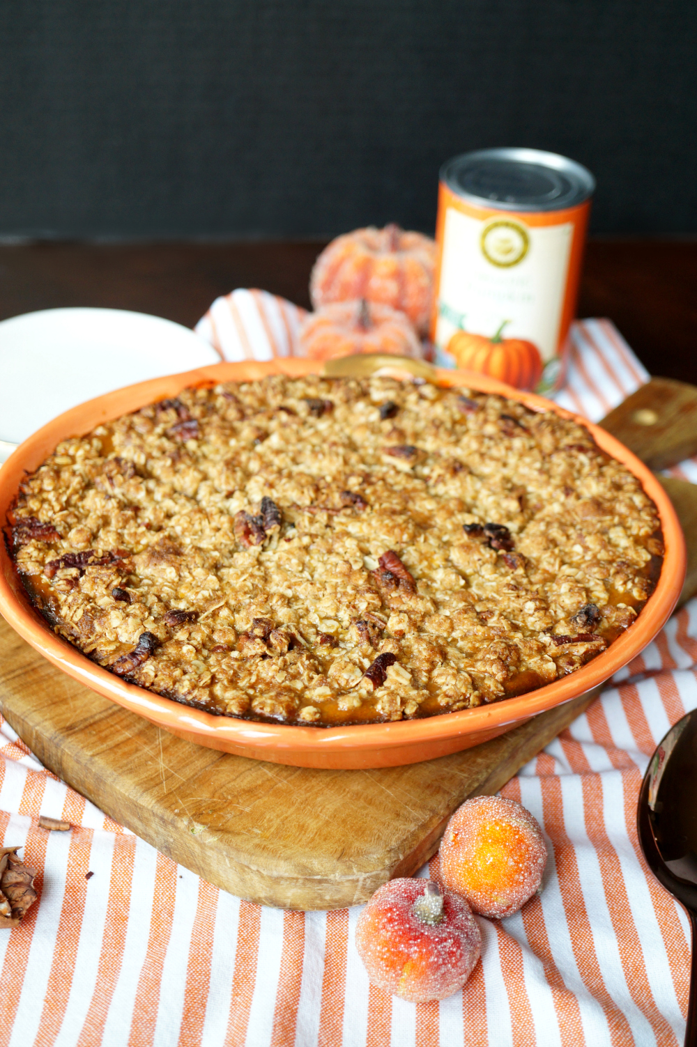 easy pumpkin cobbler with brown butter streusel | The Baking Fairy