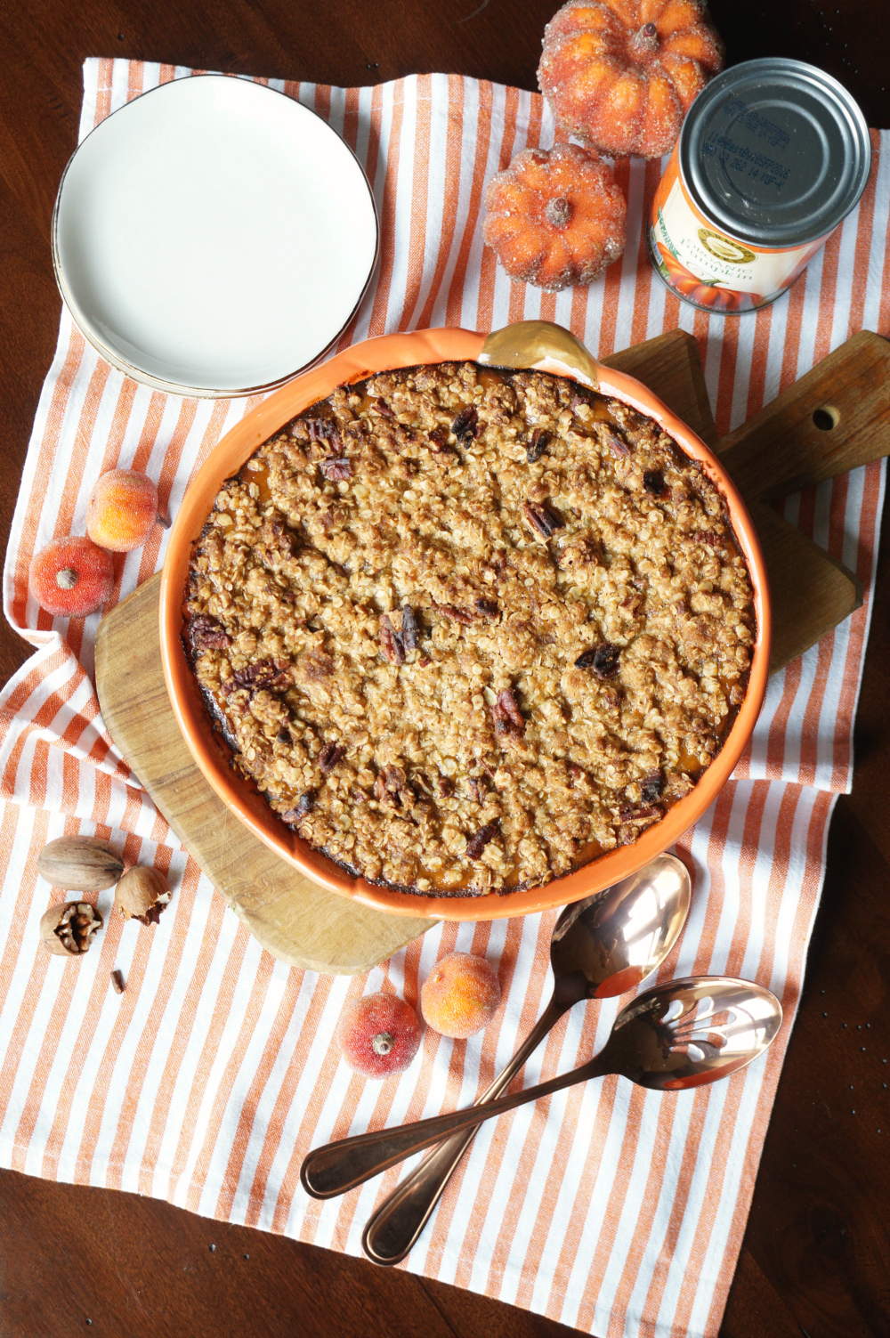 easy pumpkin cobbler with brown butter streusel | The Baking Fairy