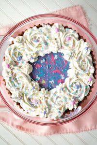 white chocolate unicorn cheesecake | The Baking Fairy #Choctoberfest
