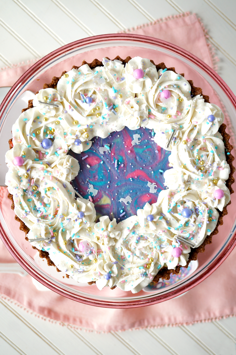 white chocolate unicorn cheesecake | The Baking Fairy