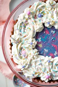 white chocolate unicorn cheesecake | The Baking Fairy #Choctoberfest