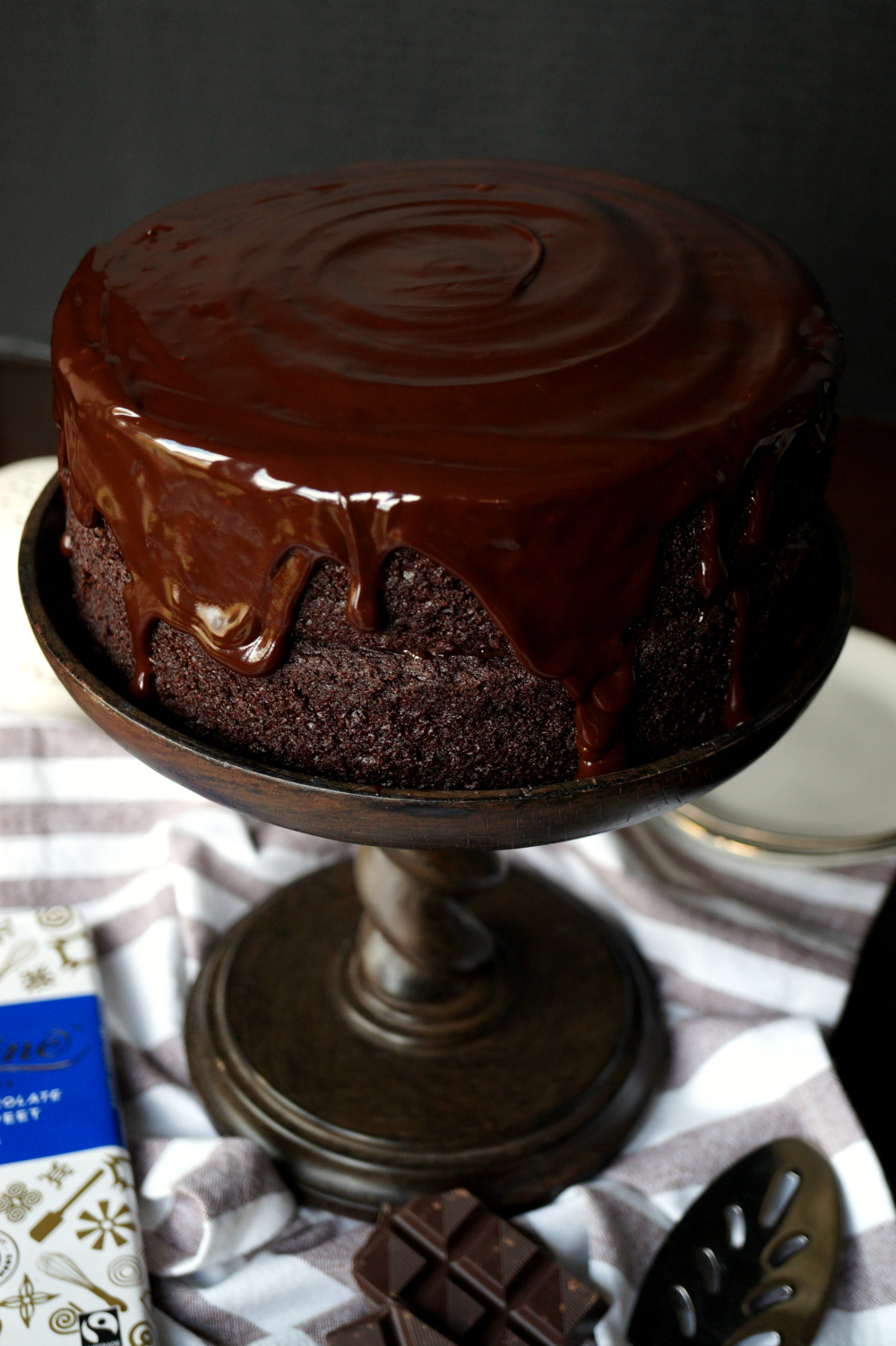 vegan dark chocolate Sacher torte | The Baking Fairy #Choctoberfest #MakeSomethingDivine