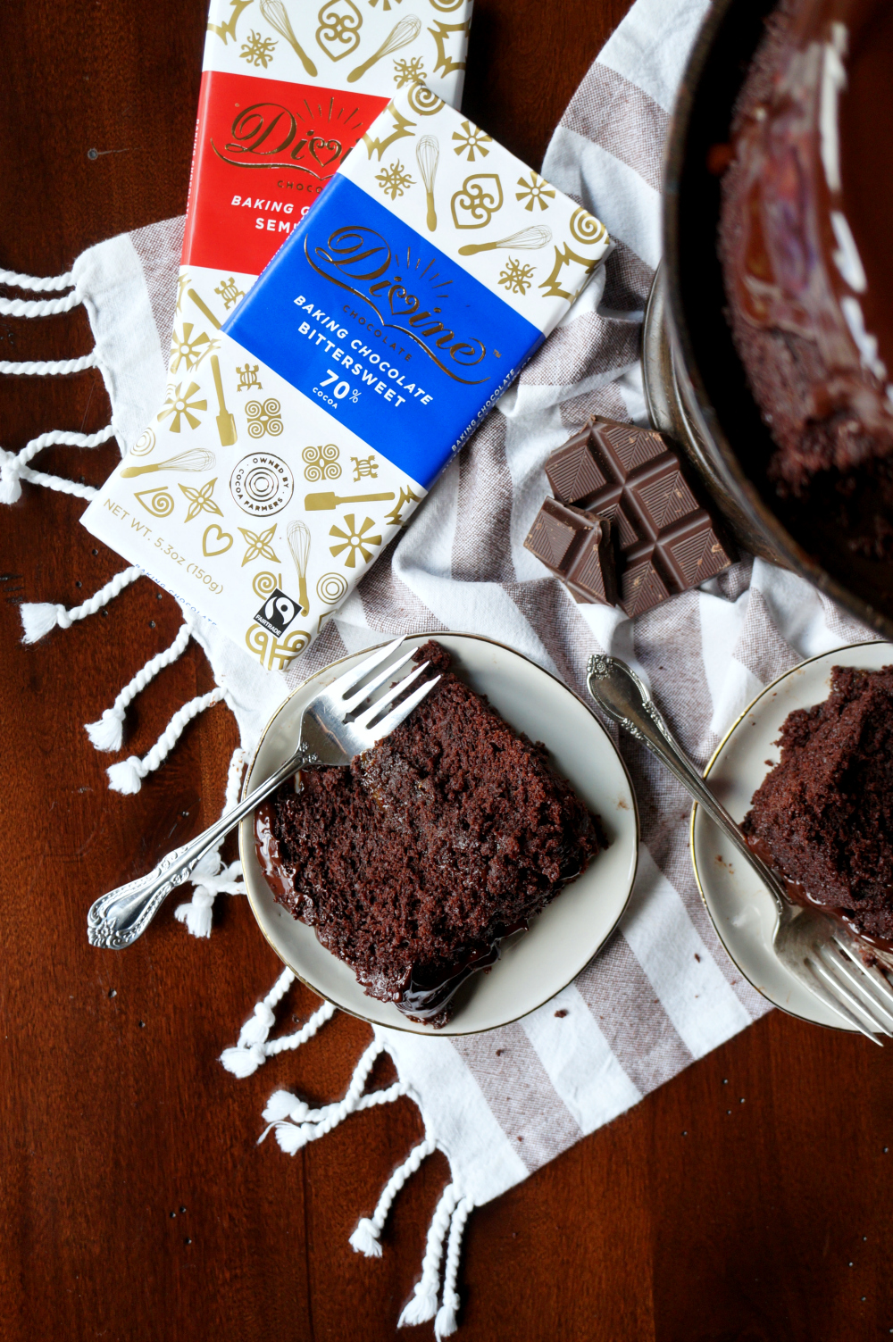 vegan dark chocolate Sacher torte | The Baking Fairy #Choctoberfest #MakeSomethingDivine