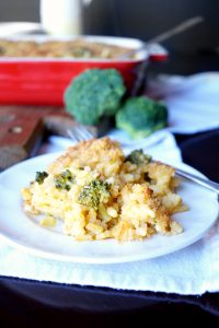 vegan broccoli cheese casserole | The Baking Fairy #HolidaySideDishes