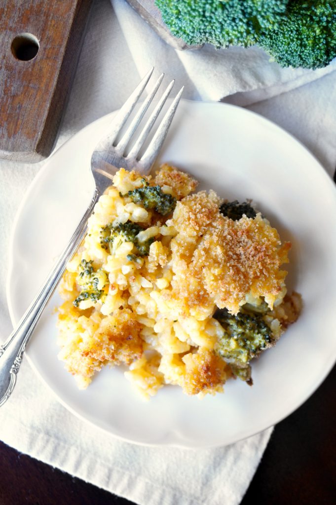 vegan broccoli cheese casserole | The Baking Fairy #HolidaySideDishes