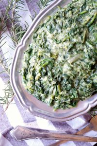 vegan creamed greens {spinach, kale, and chard} | The Baking Fairy #HolidaySideDishes