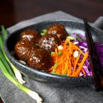 vegan japanese eggplant no-meatballs | The Baking Fairy