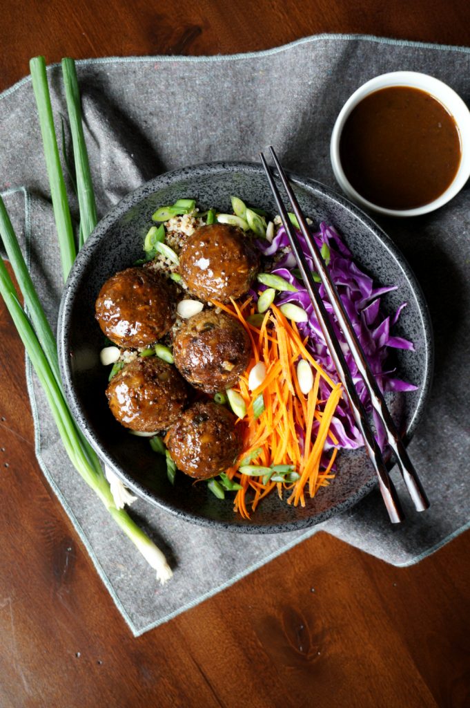 vegan japanese eggplant no-meatballs | The Baking Fairy