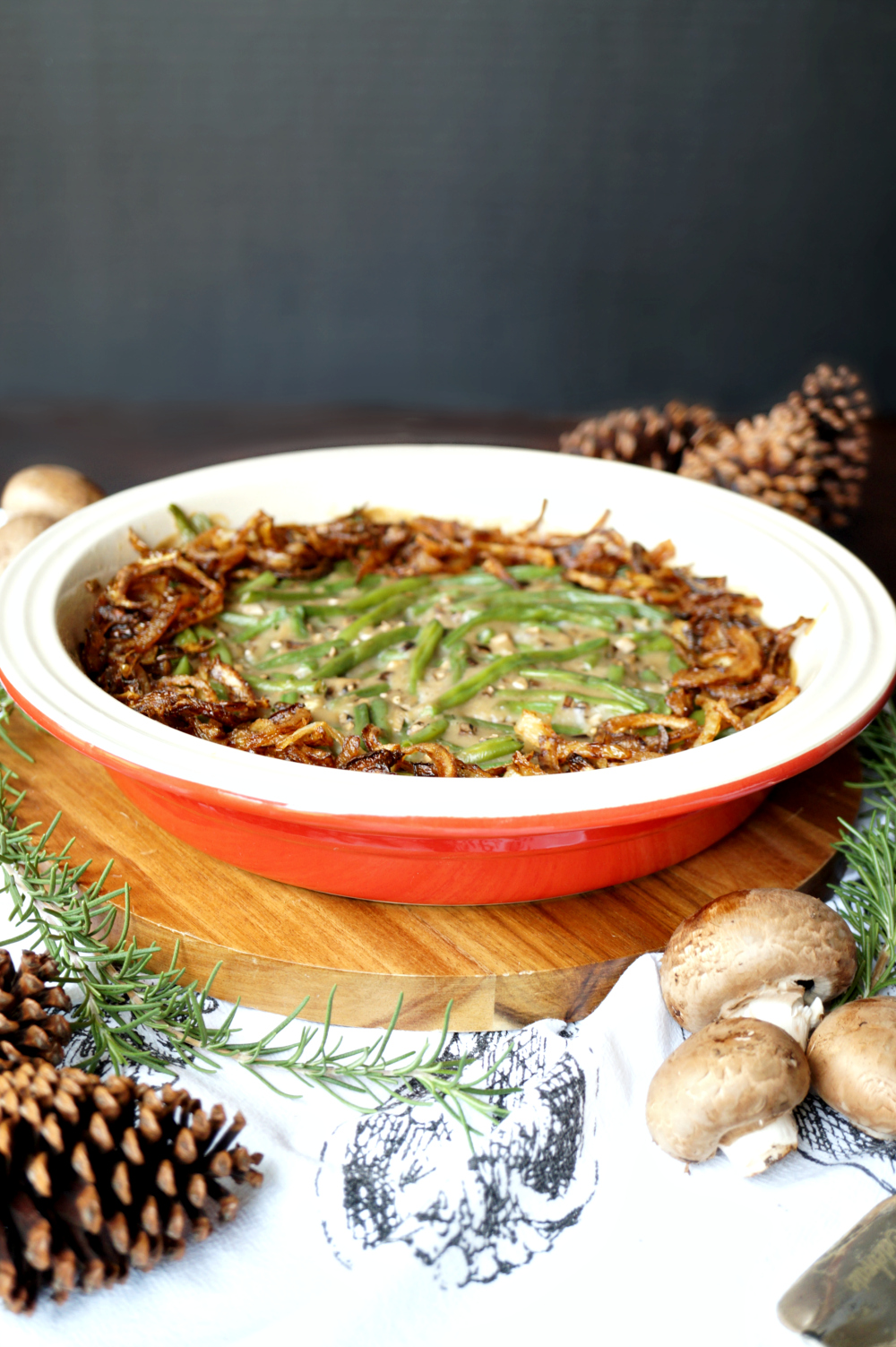 vegan green bean casserole from scratch | The Baking Fairy