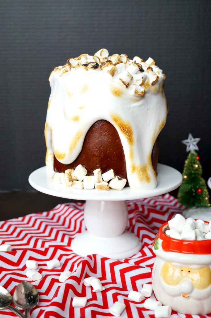 vegan hot chocolate layer cake | The Baking Fairy #ChristmasSweetsWeek #ad