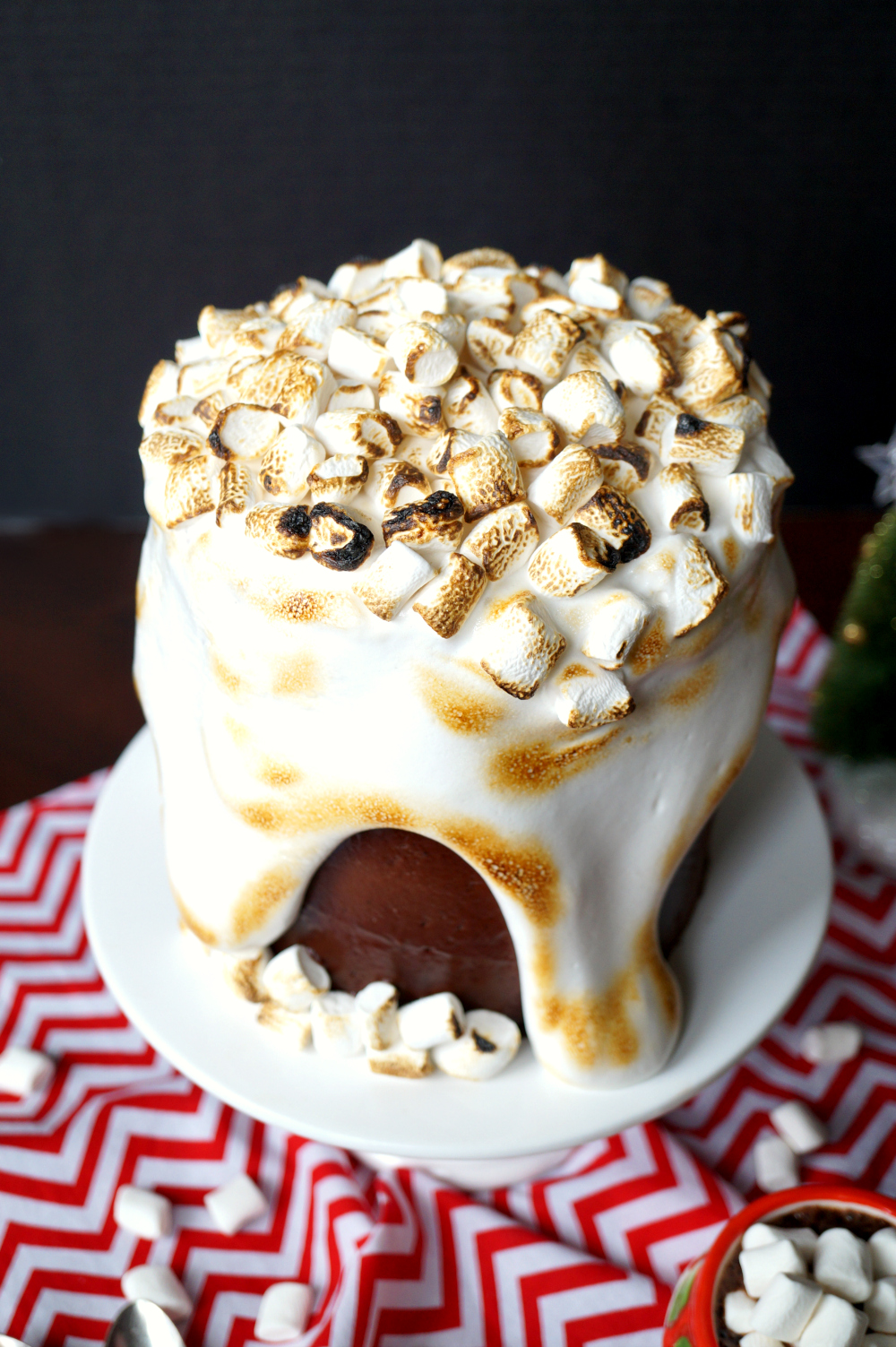vegan hot chocolate layer cake | The Baking Fairy #ChristmasSweetsWeek #ad