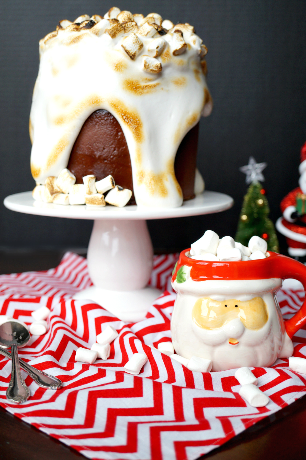 vegan hot chocolate layer cake | The Baking Fairy #ChristmasSweetsWeek #ad